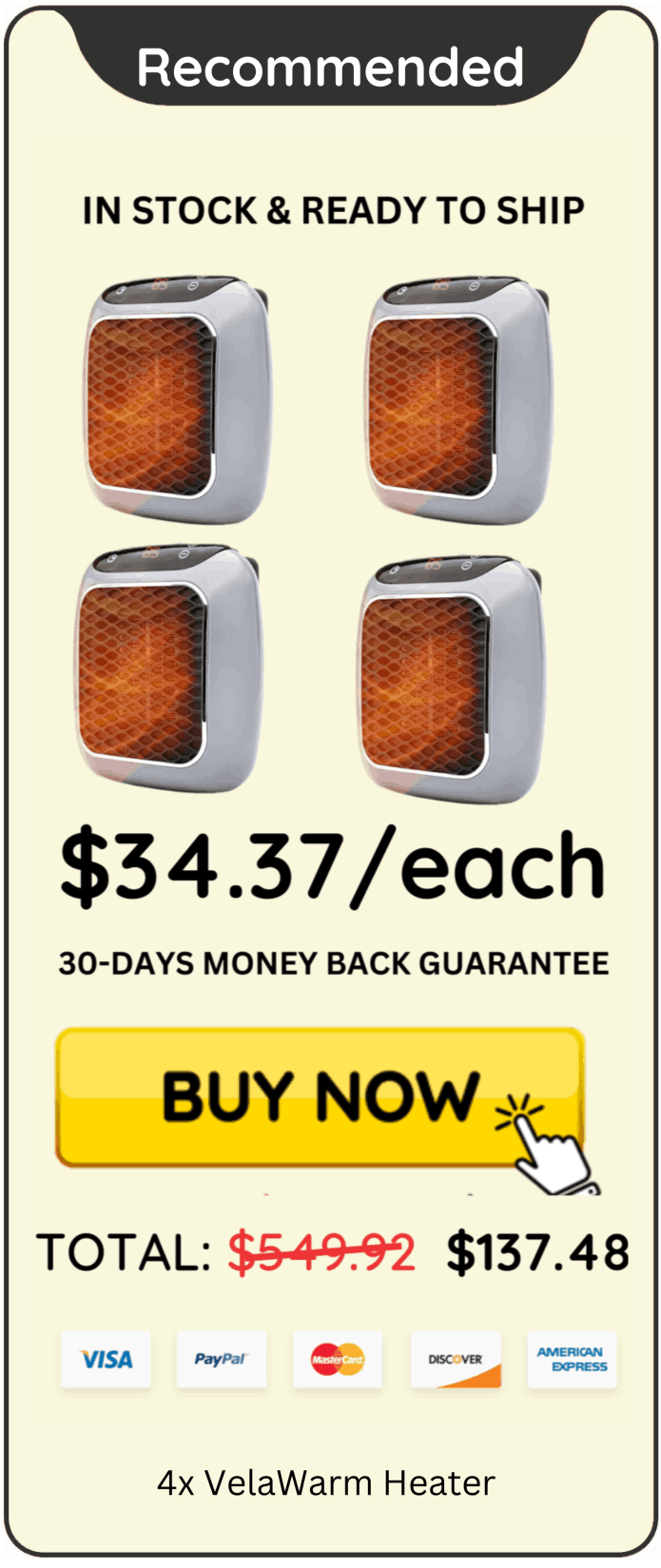 VelaWarm Heater offer price